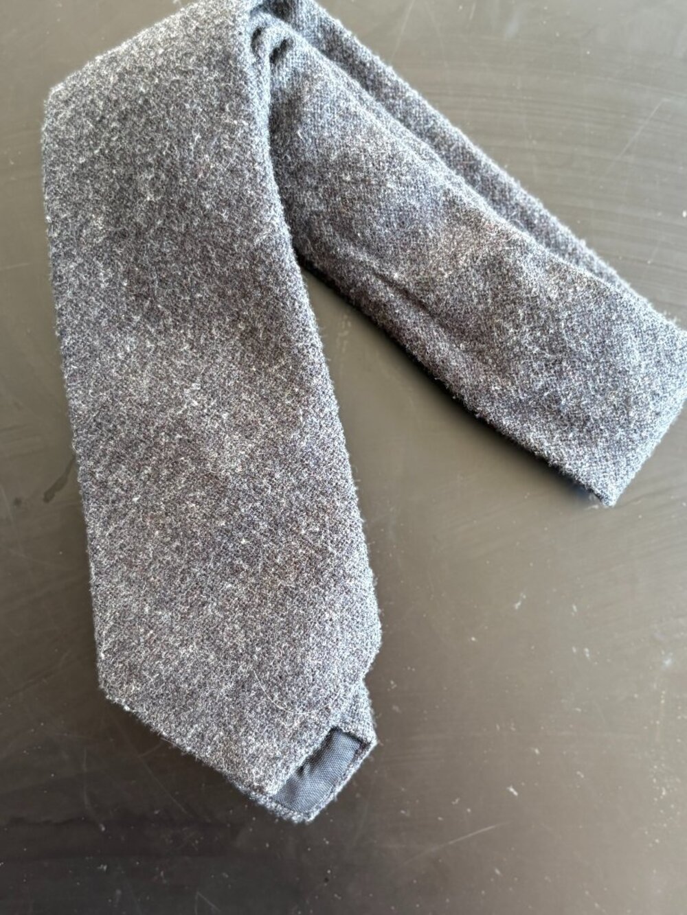 Vintage Wool Gray LILLY DACHE MEN'S Necktie 1950's Paris Rome LA